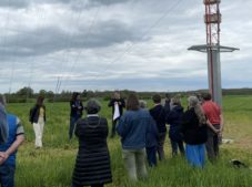 Visite du mât de mesure