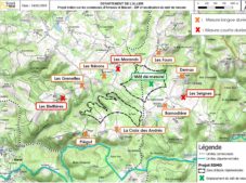 Carte localisant les points d'écoute