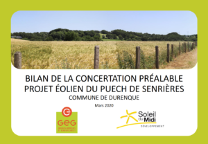 Page de couverture du bilan de la concertation